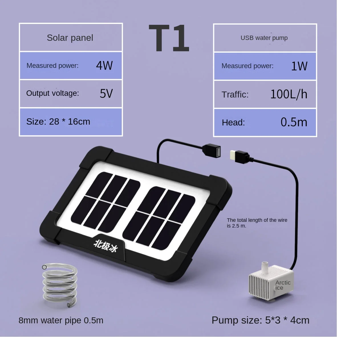 Solarna pompa wodna ryby fontanna stawowa skalniak podwodny cykl akwariowy basen i filtr o dużej mocy