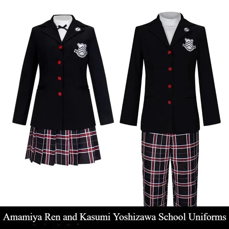 Zizi 2025 Amamiya Ren Kasumi Yoshizawa Cosplay dla Kobiet i Mężczyzn Mundurek Szkolny Unisex Halloween Karnawał Strój Płaszcz Impreza Czarny Unif