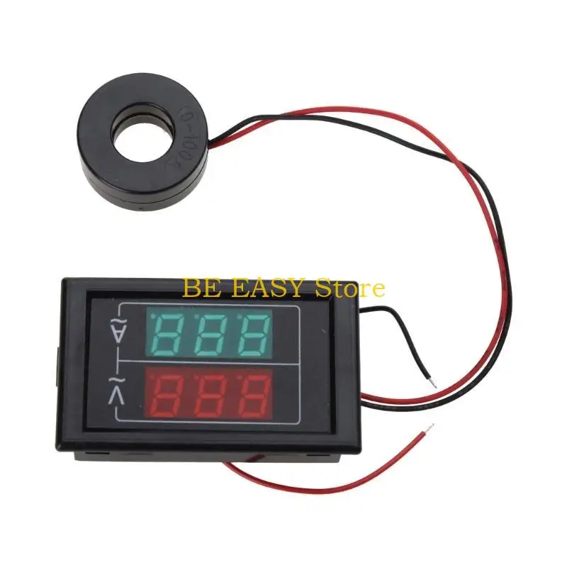 E28F 디지털 전압 미터 전류계 50-500V 1-100A 전류 주파수 미터 표시기