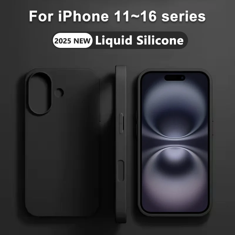 Luksusowe wysokiej jakości płynne silikonowe miękkie etui na for Apple iPhone 16 15 13 14 11 12 Pro Max Plus…