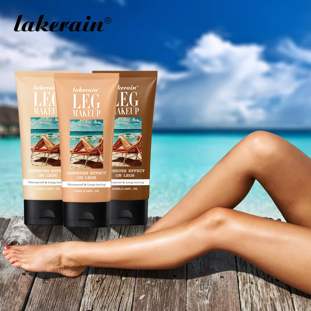 100ml Bein-Make-up-Lotion Wasserfest & Transferresistent Langanhaltender Gleichmäßiger Hautton Körper-Foundation Körper-Bräunungscreme Bronze-Make-up