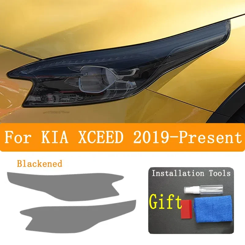 For KIA XCEED 2019-2023 TPU Blackened Headlight Taillight Foglight Protective Film Headlight Tail Lamp Color Changing Films