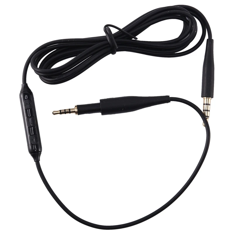 Cabo de substituição com controle de volume do microfone para fones de ouvido preto, para akg k430, k450, k451, k452, q460, k480, j55, j88
