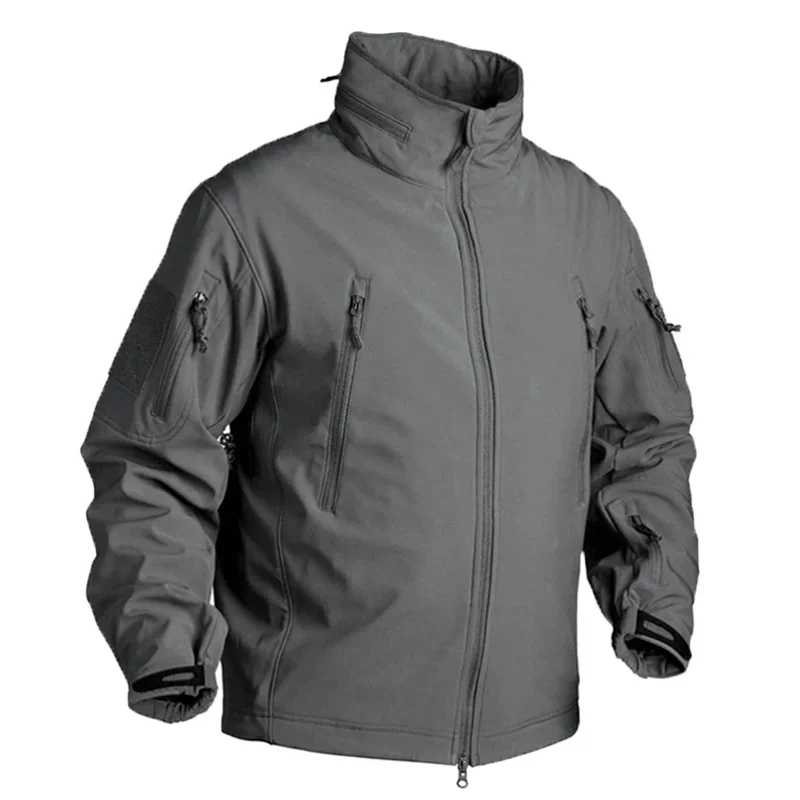 Männer Winter Herbst Softshell Fleece Jacken Wasserdicht Training Angeln Wandern Jacken Jagd Thermische Camping Mäntel Warm – Detail 9