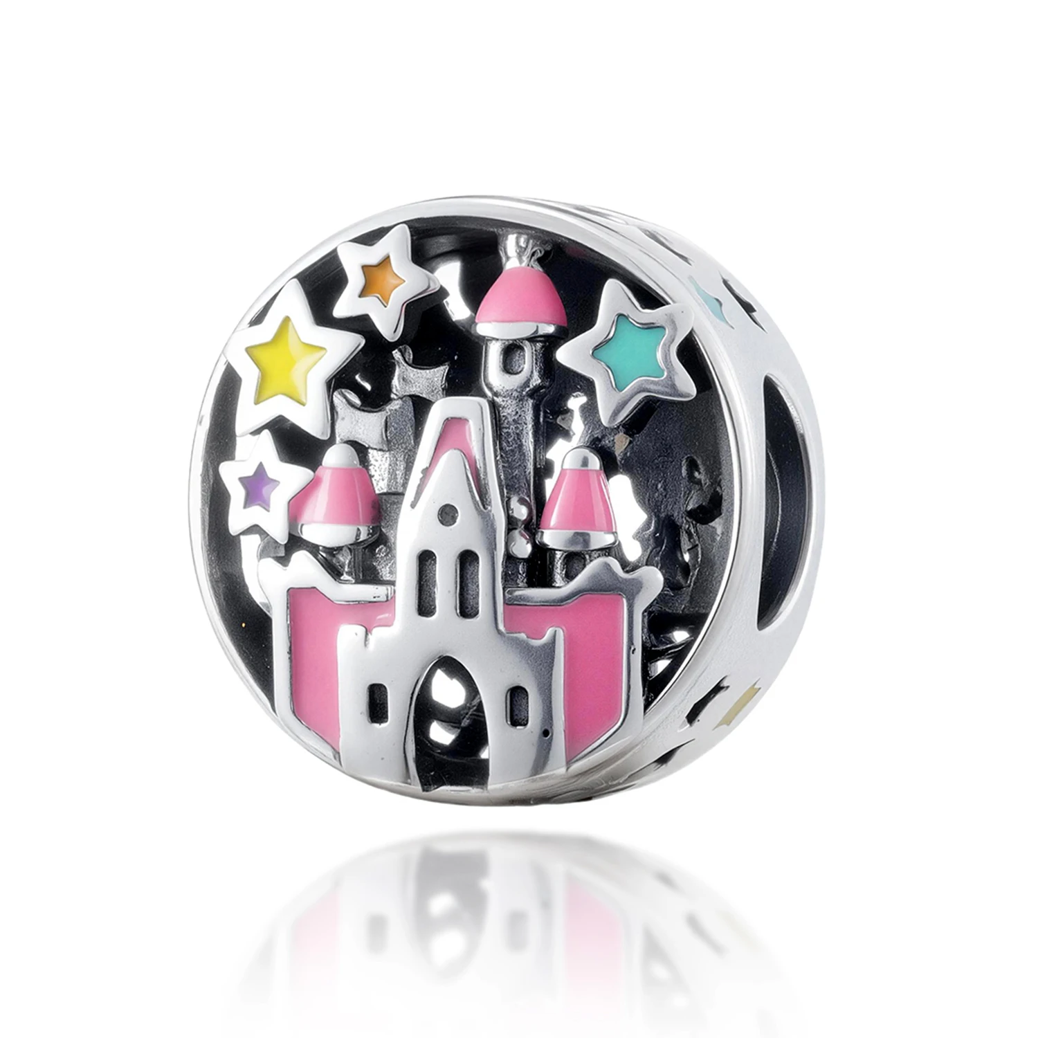 Hot Sale 925 Silver MINISO Mickey & Minnie Series Charm Beads,Fit Original European Bracelet,DIY Jewelry For Fans' Holiday Gifts view 3