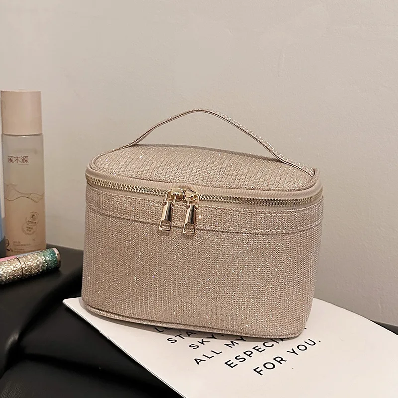 

New Handbag Large Capacity Women's Simple Versatile Portable Travel Bags Elegant Fashion Square Toilet Cosmetic Bag Trend