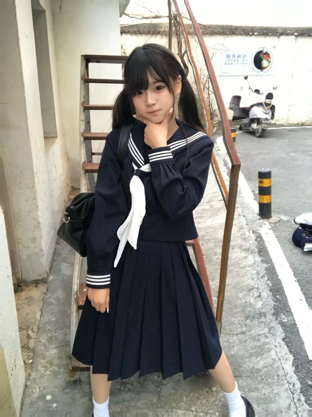 

Оригинальный комплект школьной формы JK Tsukiio: топ-матроска с длинным рукавом для женщин, студенческий классный комплект, школьная форма