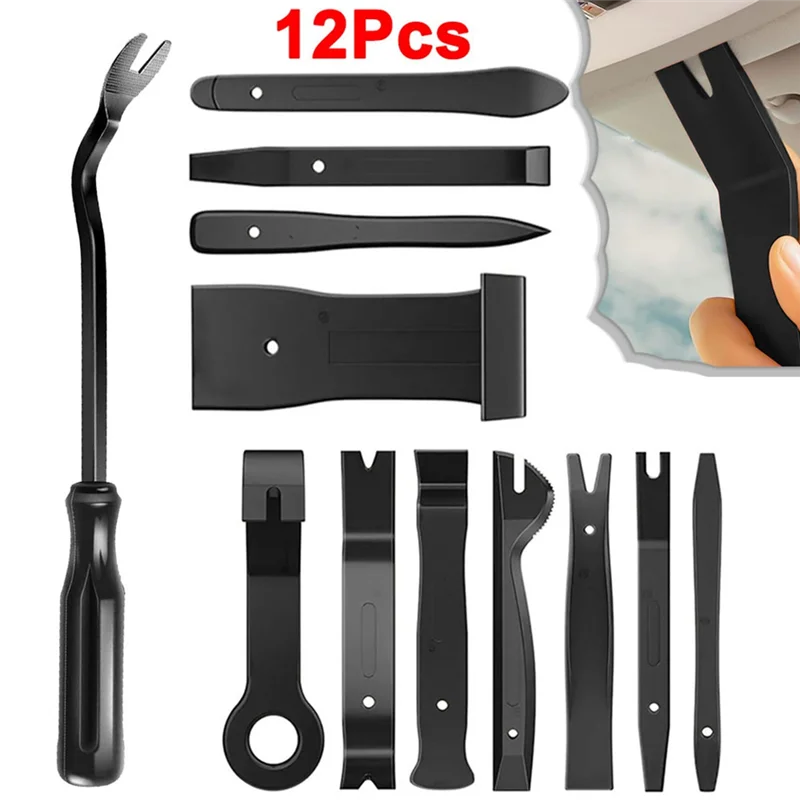 

ABFI Fastener Remover Tool Kit 12PCS Auto Trim Removal No-Scratch Dash Panel For Car Audio Window Molding