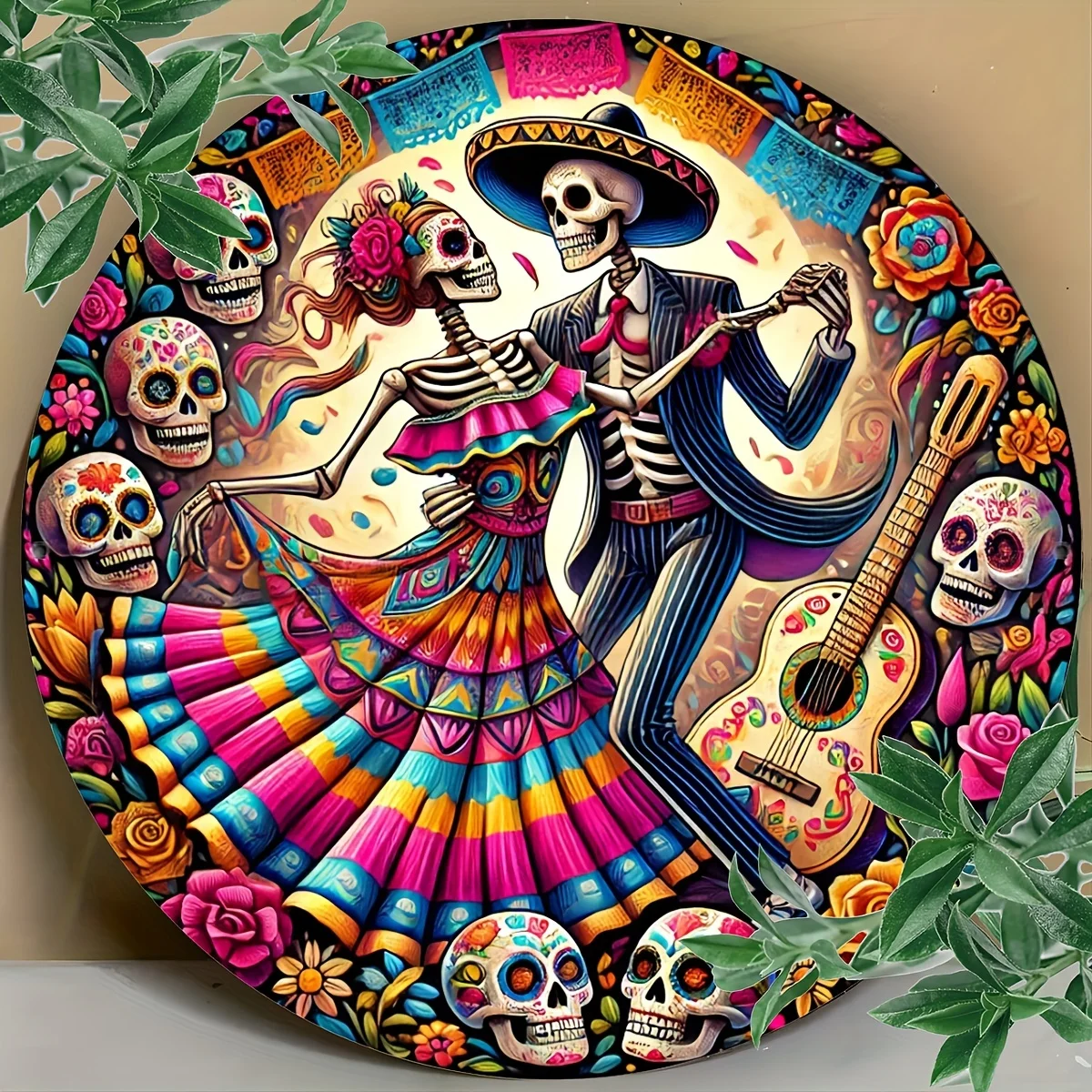 A Round Aluminum Wall Plaque Measuring 8.0 X 8.0inch, Specially Designed for the 