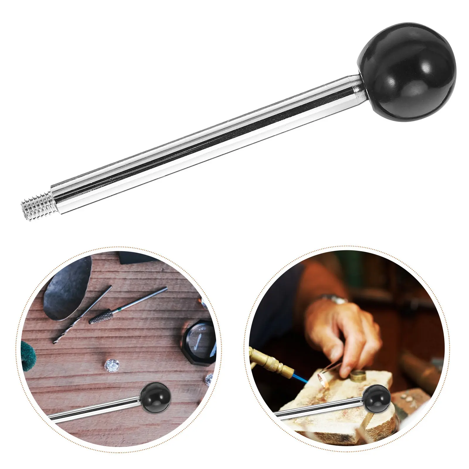 Portable Ring Bender Machine Handle Ergonomic Jewelry Making Tool for DIY Silver Copper Ring Earring Bending Projects Precision