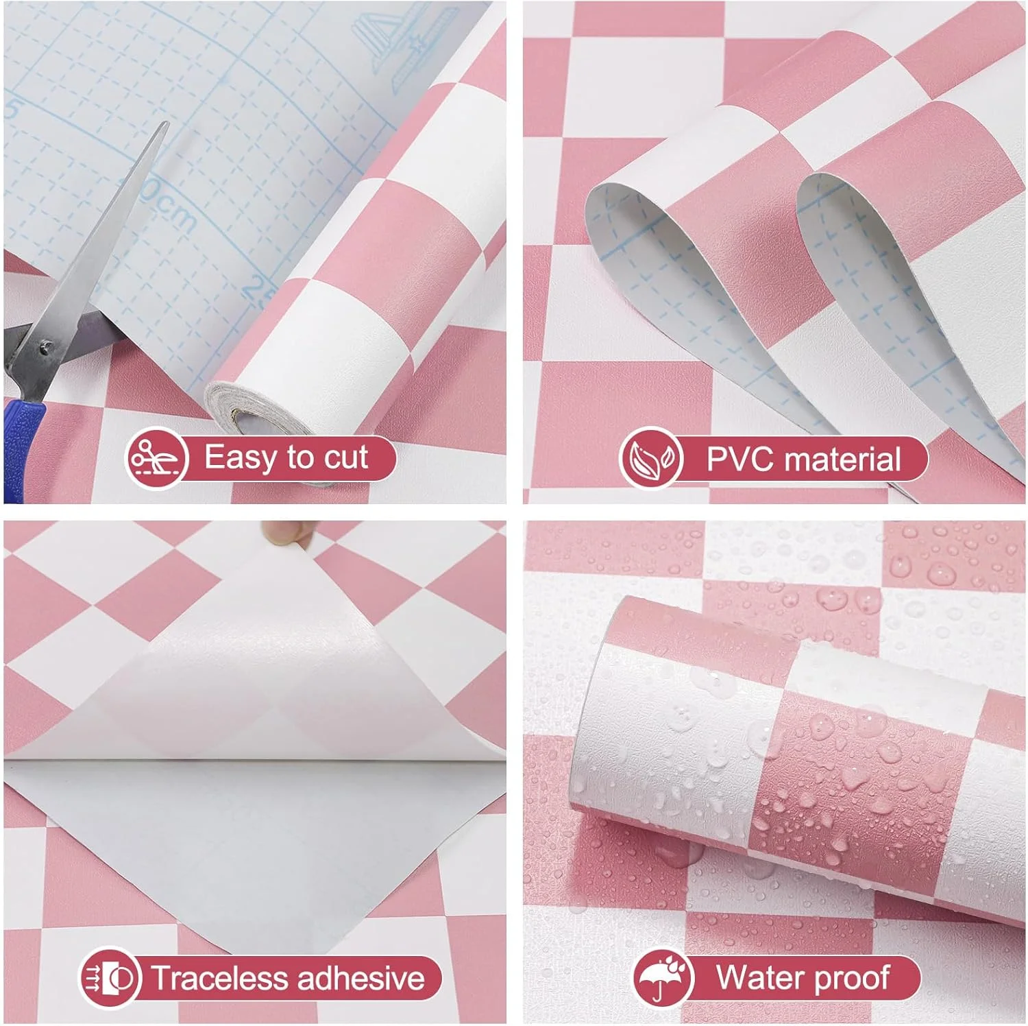 ورق حائط سميك ذاتي اللصق، وملصقات أرضية، وديكورات غرفة المعيشة وغرفة النوم، وديكورات الخزانات والطاولة