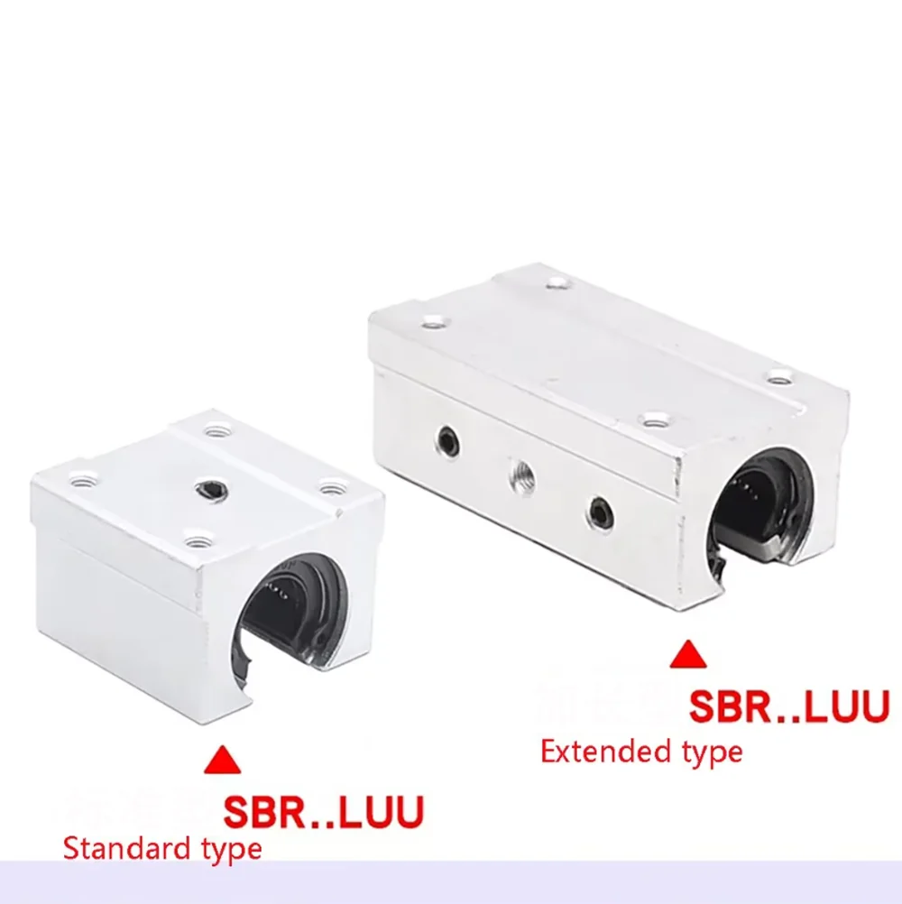 1pcs SBR12UU SBR16UU SBR20UU -SBR40UU 12mm 16mm 20mm-40mm Linear Bearing Open Block Linear Slider For CNC SBR Linear Guide Rail