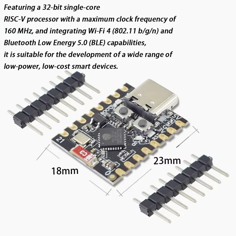 ESP32-C3 SuperMini Development Board WiFi Bluetooth LE Support Arduino MicroPython RISC-V IoT Module USB Type-C for Smart Home