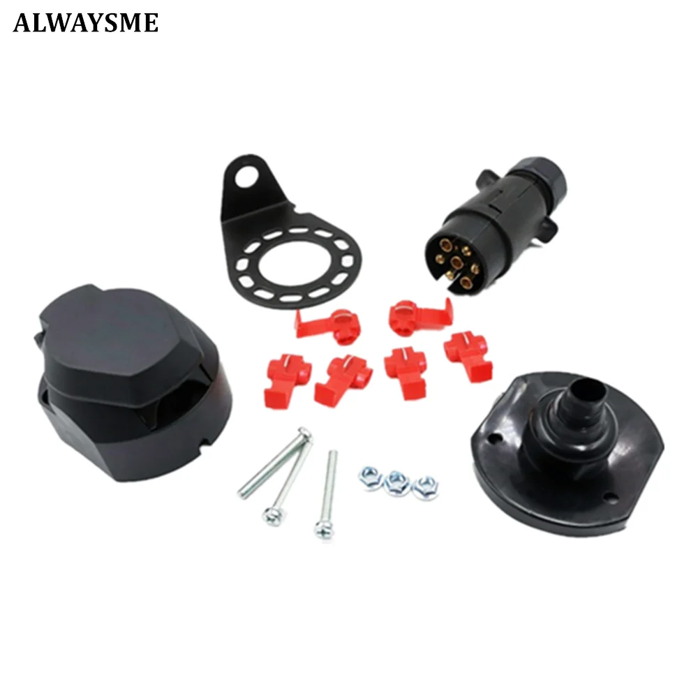 ALWAYSME 7 Pin Euro Trailer Plug Socket Kit: Araç Çekici Bağlantı Sisteminin Güvenilir Çözümü