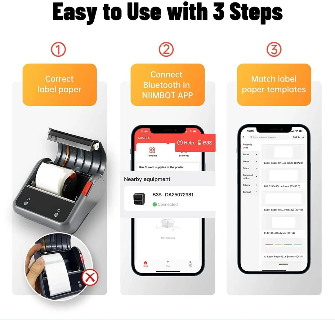 

NIIMBOT 3 Inch 75mm Supermarket Shopping Mall Food And Fresh Market Hang Tag Price Thermal Label Printer