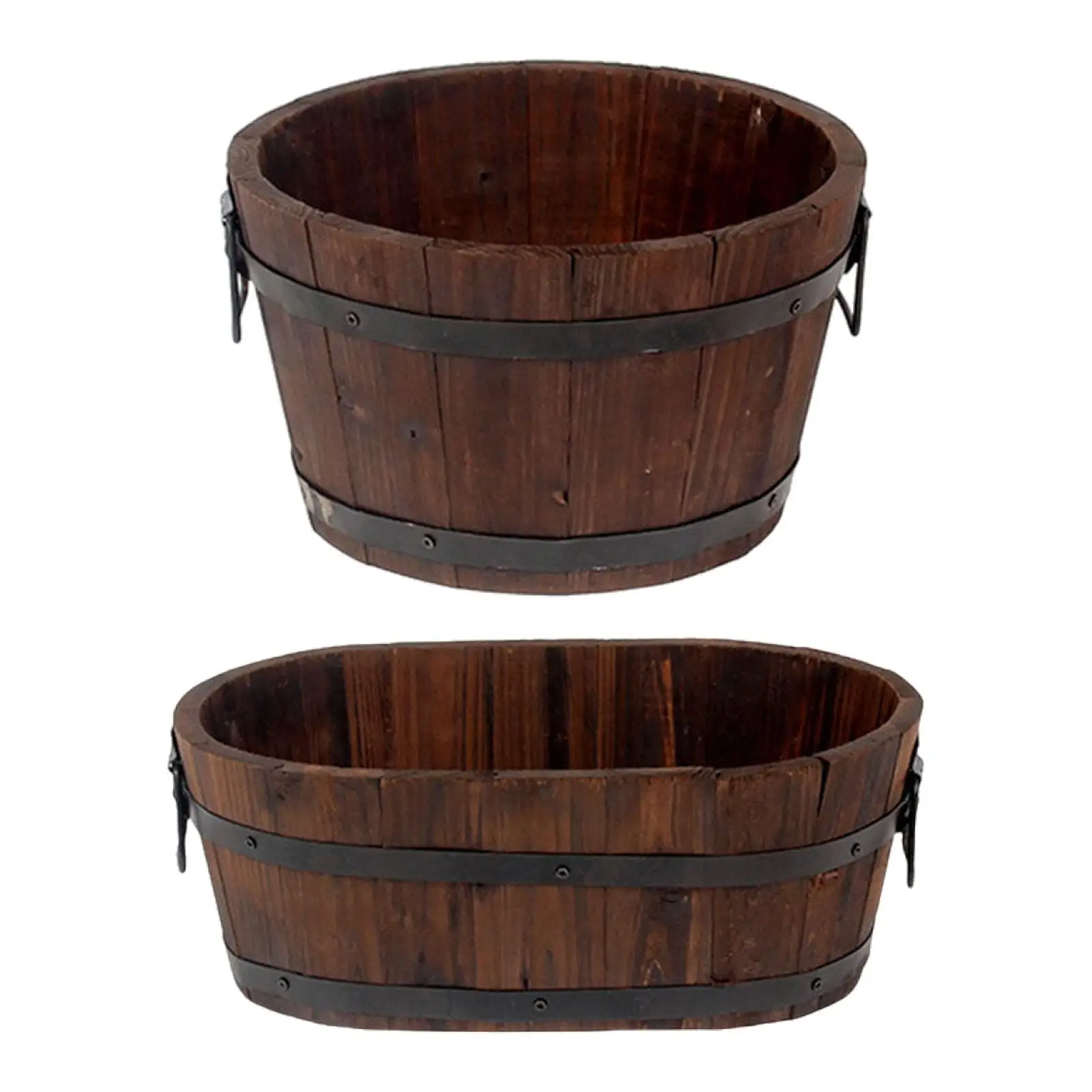 Bucket Planter Succulent Planter Crafts Versatile Sturdy Organizer Plant Container for Outdoor Backyard Home Indoor Decoration