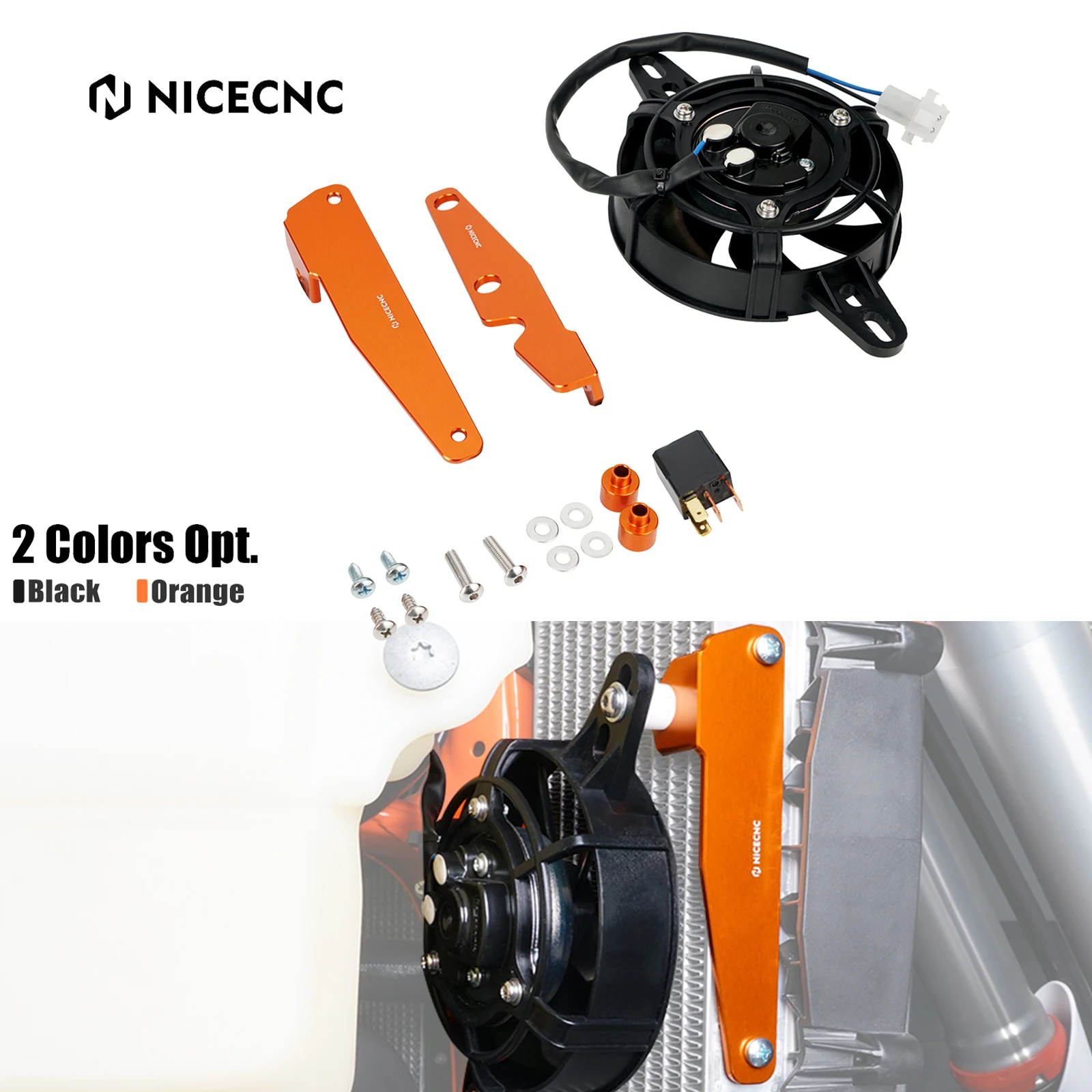 

For KTM EXC 300 2017-2023 EXC 250 EXC 450 EXCF 350 XCW Electric Radiator Cooling Fan Bracket SX 125 SXF 450 XC XCF TPI 2017-2022