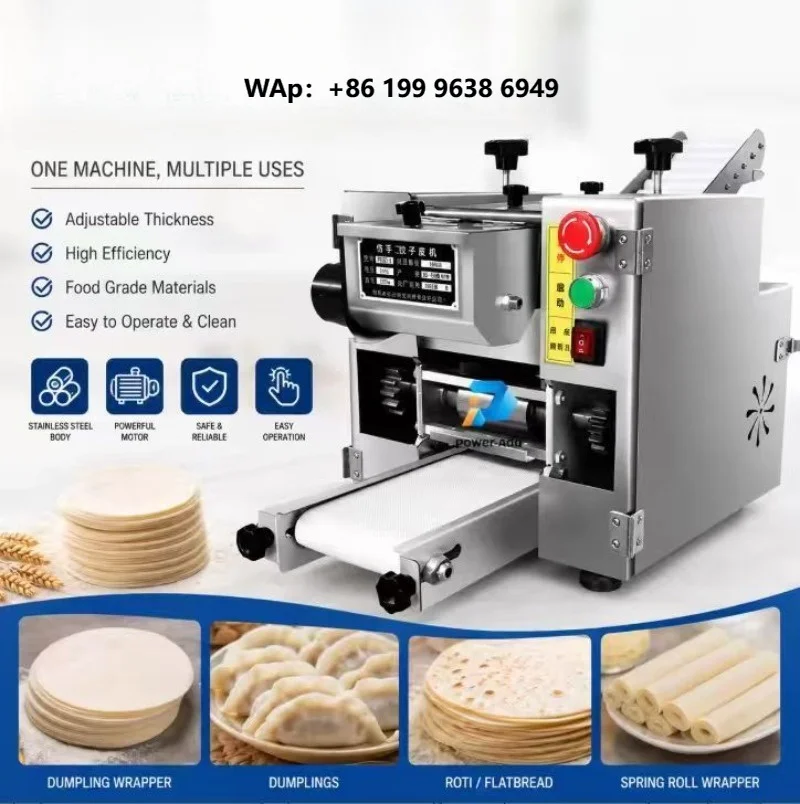 Automatic Commercial Flour Tortilla Roti Chapati Arabic Pita Bread Dumpling Samosa Empanada Disc Wrapper Dough Making Machine