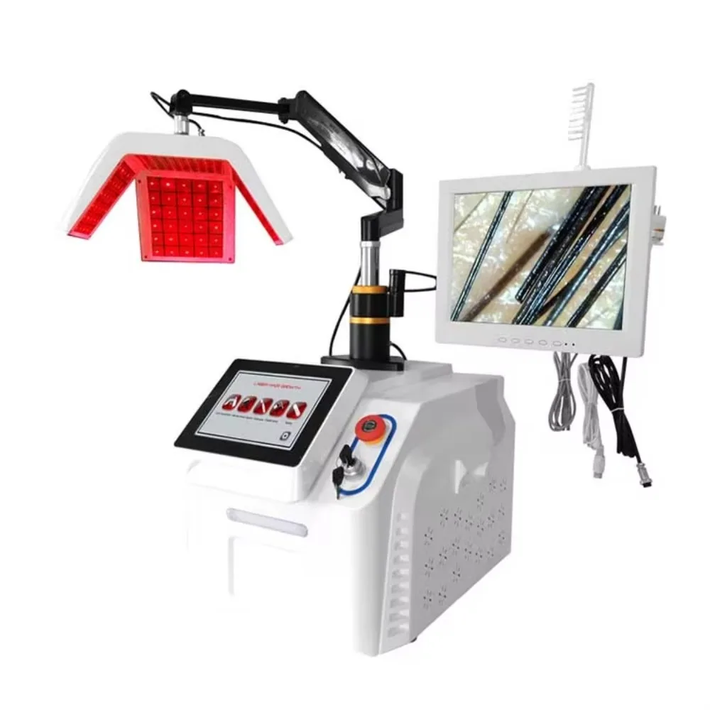 

Портативное устройство для стимуляции роста волос 5 в 1, лазерная терапия 650 нм, деревянная щетка для кожи головы, электрический массажер для кожи головы, стимулятор роста волос