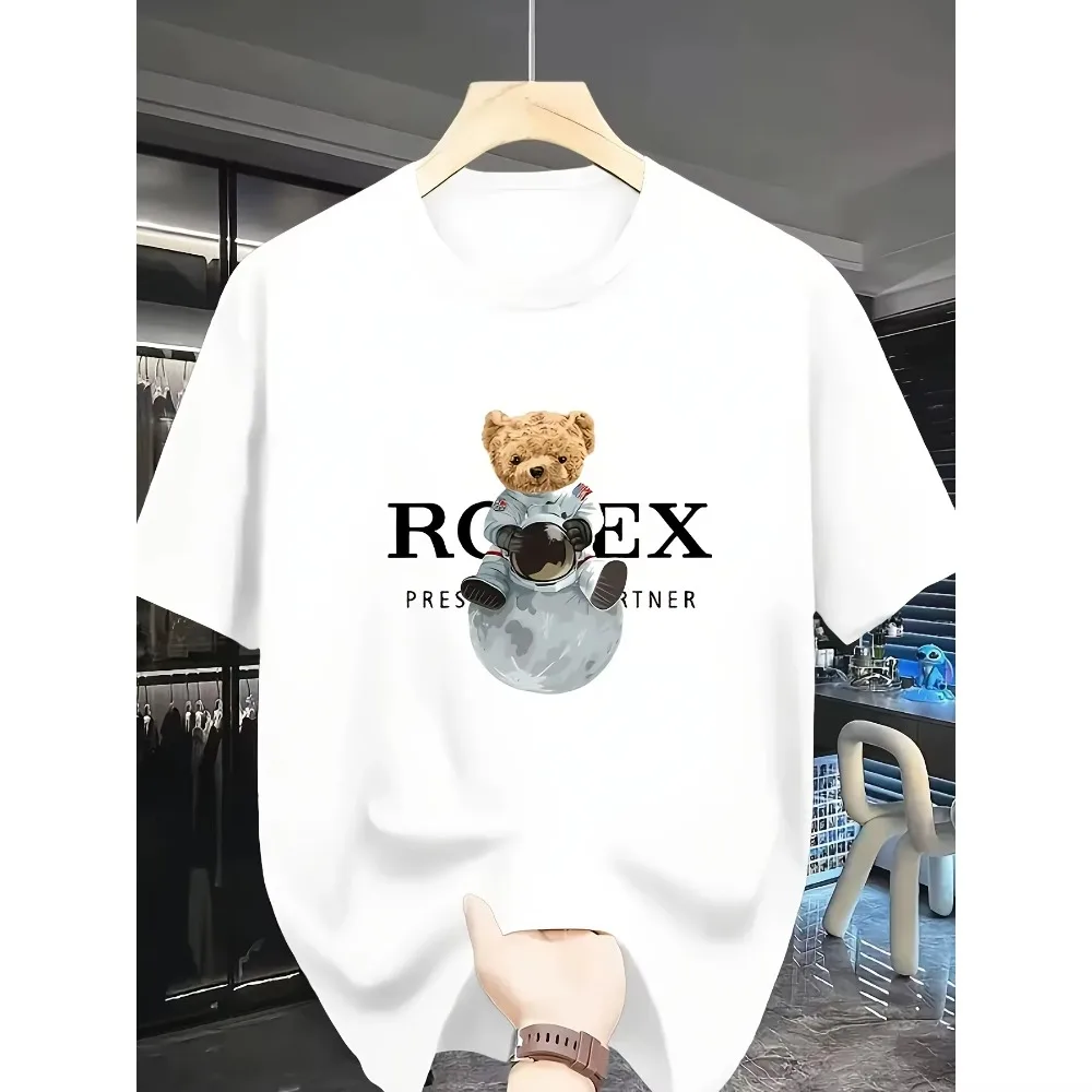 New Summer High Quality Cotton T-shirts for Both Men and Women, with Printed Designs, Featuring A Trendy Harajuku Street Style