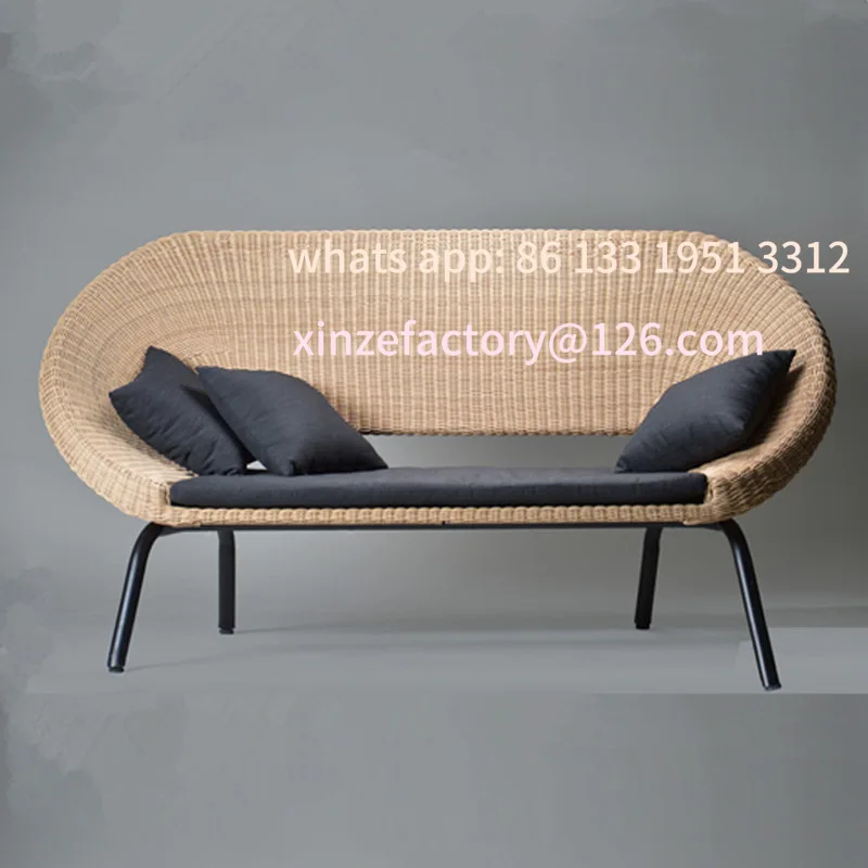 

Customizable Garden Chair Outdoor Rattan Sofa Combination Balcony Sofa Rattan Art Outdoor Scenic Area Furniture