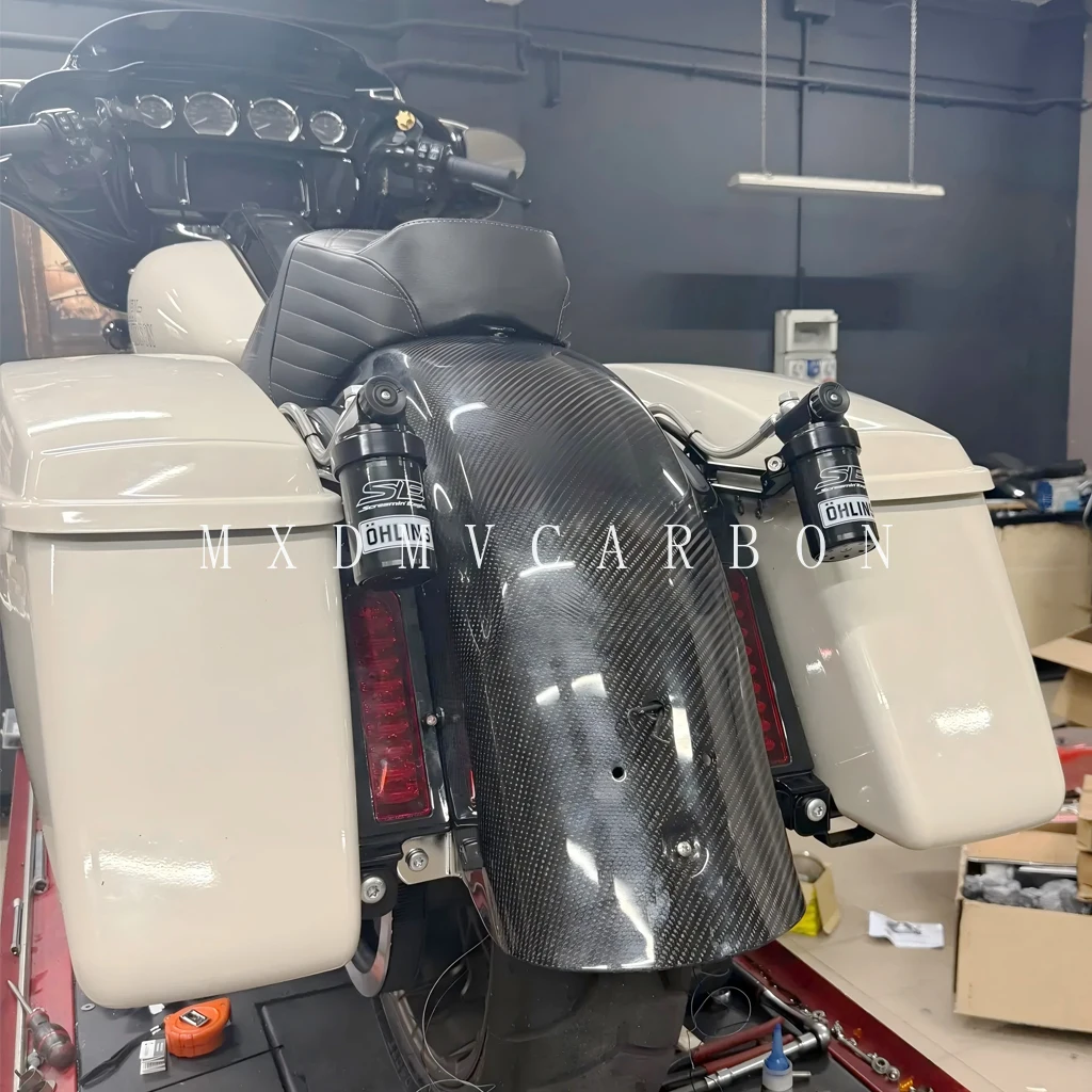 Für Harley Davidson Touring 2023-2008 Street Glide Ultra CVO Road Glide Road King Motorrad Carbon-Faser Hinterer Kotflügel Verkleidung