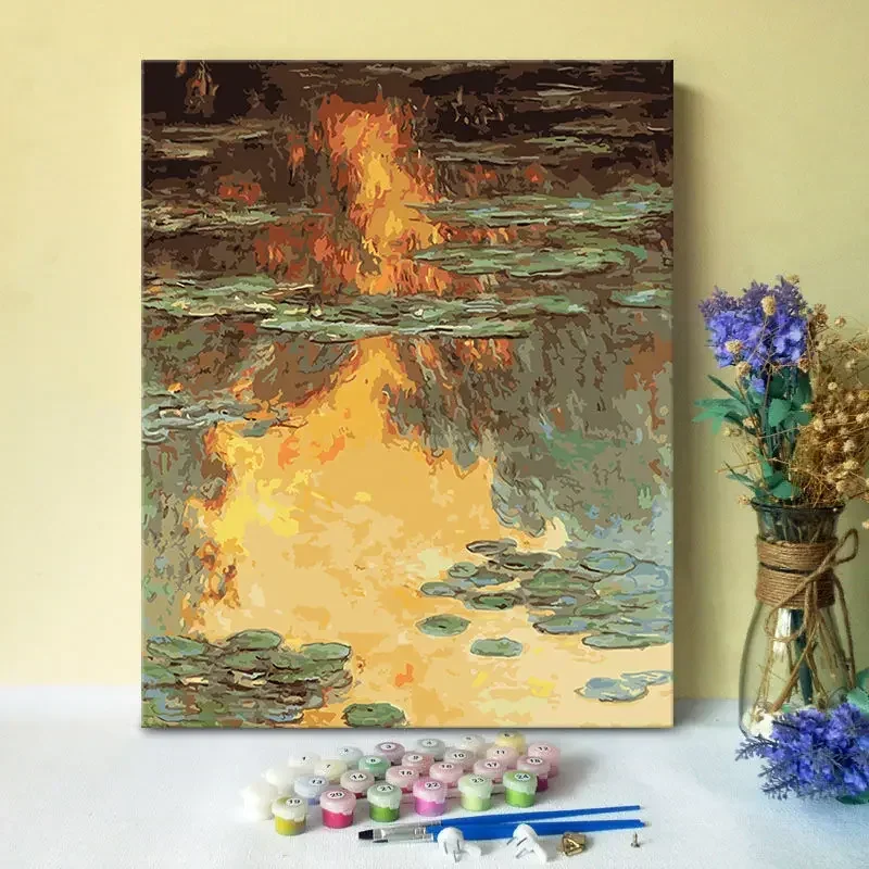 

8387135 Digital Oil Painting Modern Simple Hand-painted Color Filling Living Room Decoration Painting