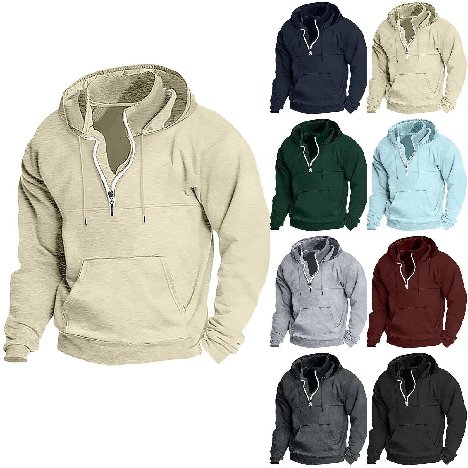 

2024 Autumn/Winter New Hoodie Thickened Sports and Leisure Coat Men's Loose Hoodie