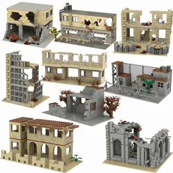 WW2 Military Building Blocks Battlefield Blockhouse Accessories Model Sentry Tower Command Post Bunker Model Toys Gift