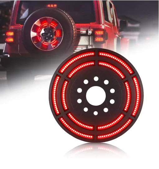 

WHB Spare Tire Brake Light 3rd LED Rear Wheel Lights Third Tail Lamp for Jeep Wrangler JK 2007-2018 & Wrangler JL/JLU 2018-2020