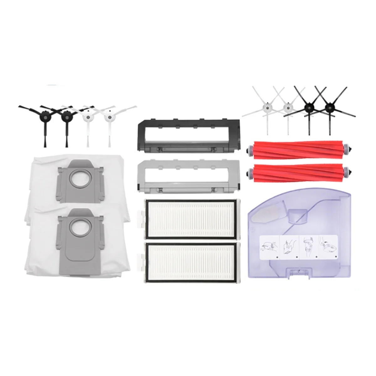 

17 шт. замена вакуумного подметального робота для Roborock T8/Q7/Q7MAX + аксессуары для вакуумного подметального роботаM14K