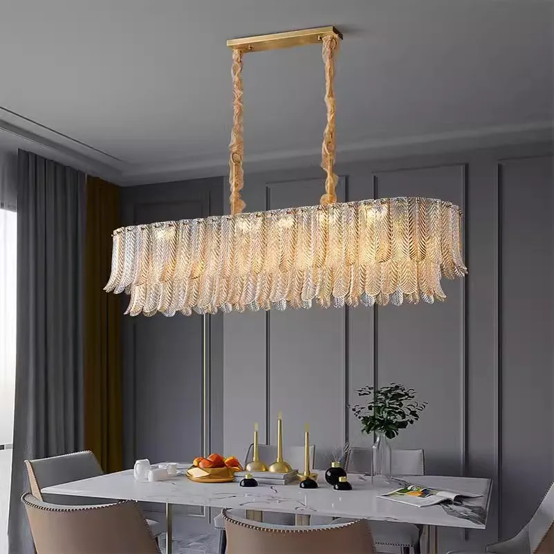 Golden glass round all brass modern ceiling chandelier，dining room, living room, bedroom, villa home lighting decoration