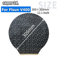 Round PEO Plate PEI Sheet For Flsun V400 3D Printer Build Plate Dia 309mm Textured PEI / Smooth PEO Magnetic Spring Steel Sheet