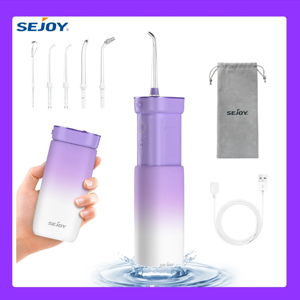 SEJOY New lrrigator Dental water Flosser Mouth Home 3 Cleaning Modes Washing Machine 1000mAh USB IPX7 Waterproof 170ml