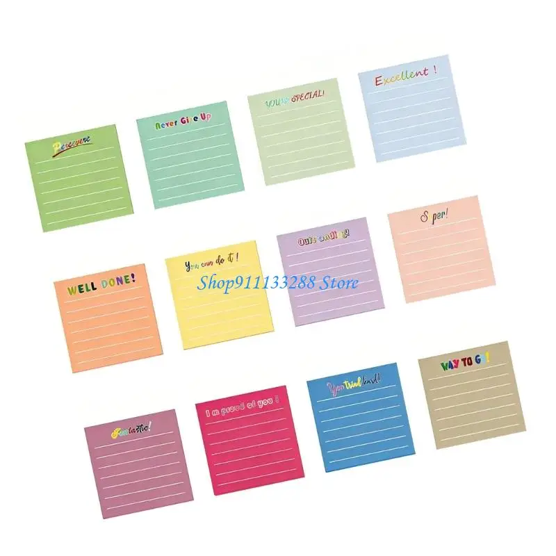 G88D Fluorescent Adhesive Note Pad 360 Sheets Square Notepads For School Office