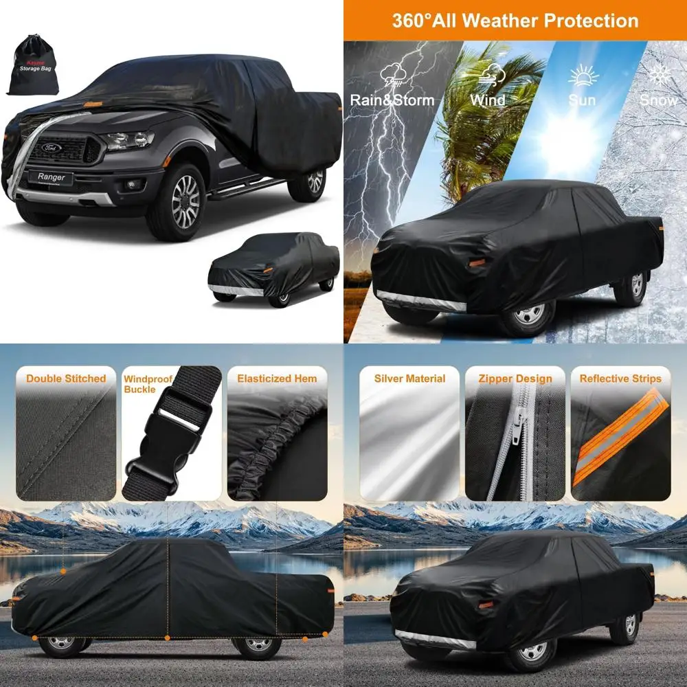 

Custom Fit Truck Cover for Ford Ranger 2019-2025 Super Cab/Crew Cab Short Bed - Heavy Duty Outdoor Protection for Pickup Trucks