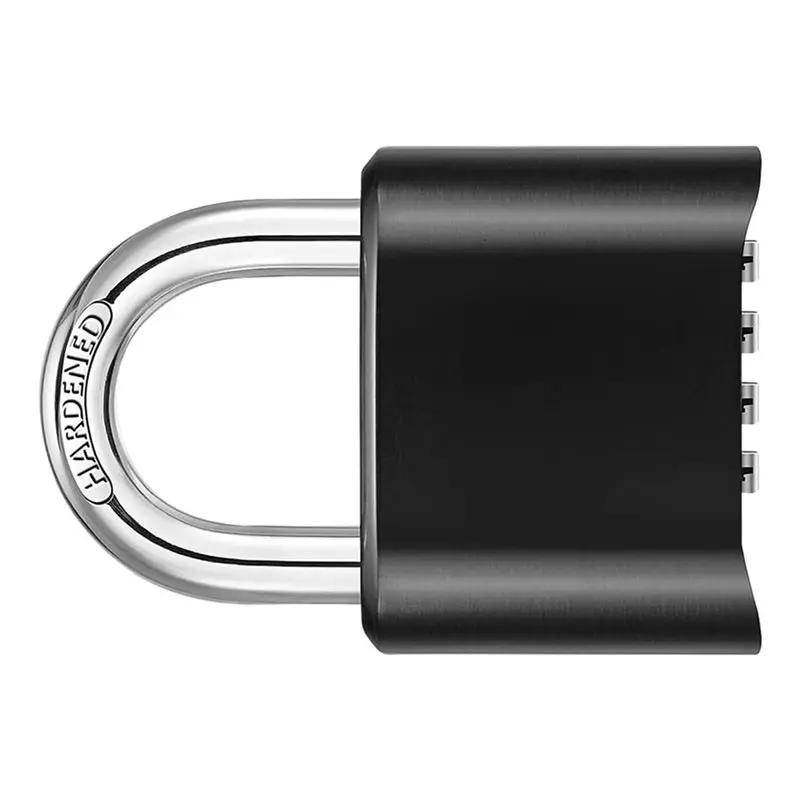 AA08-2X 4-Digit Combination Lock Outdoor Padlock Waterproof Combo Lock For Gym Locker, Hasp Storage, Shed, Fence, Gate Black