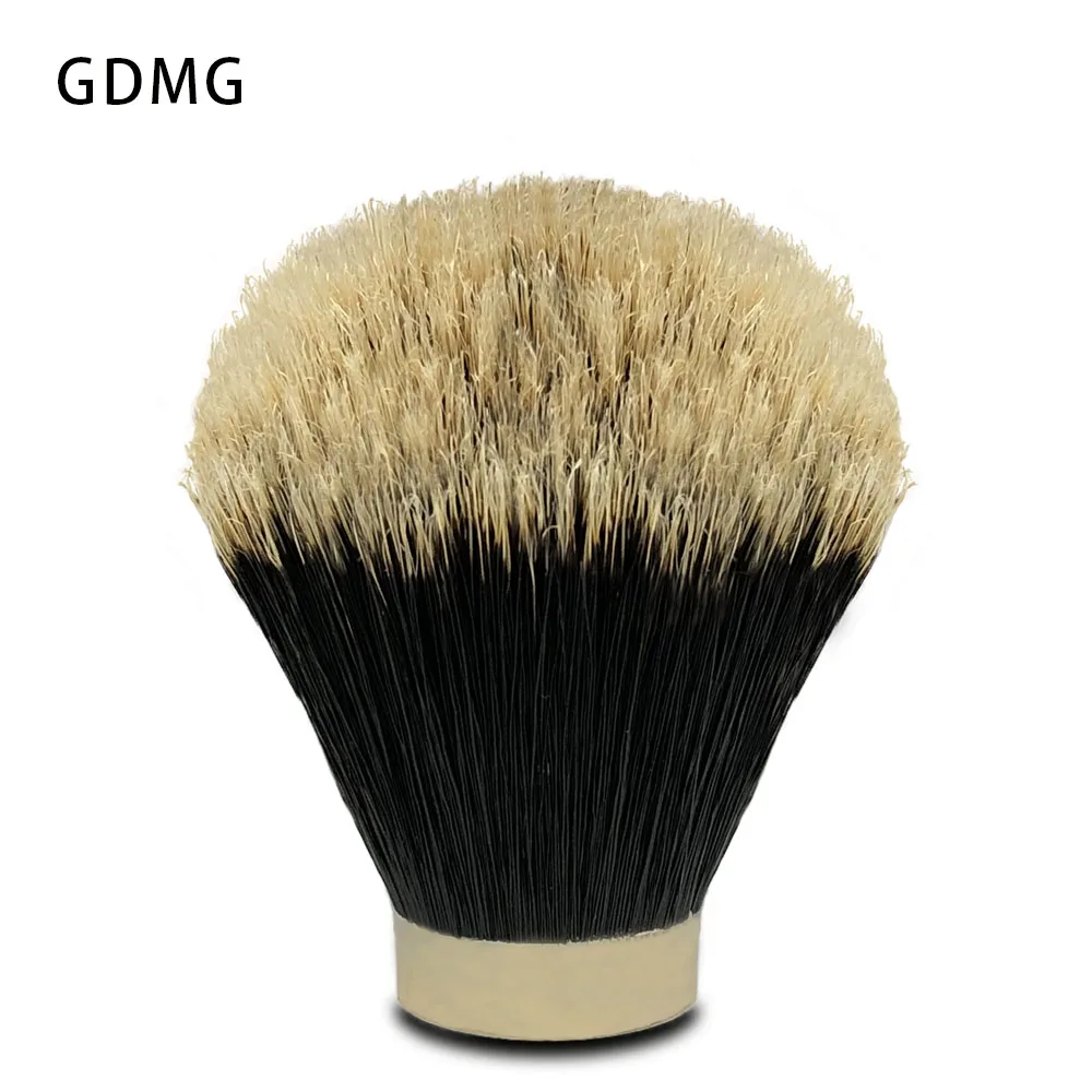 

GDMG brush- Shaving Brush Knot Bulb Shape Black and White Warriors Boar Bristle Hair Knot Men's Beard Care Tools