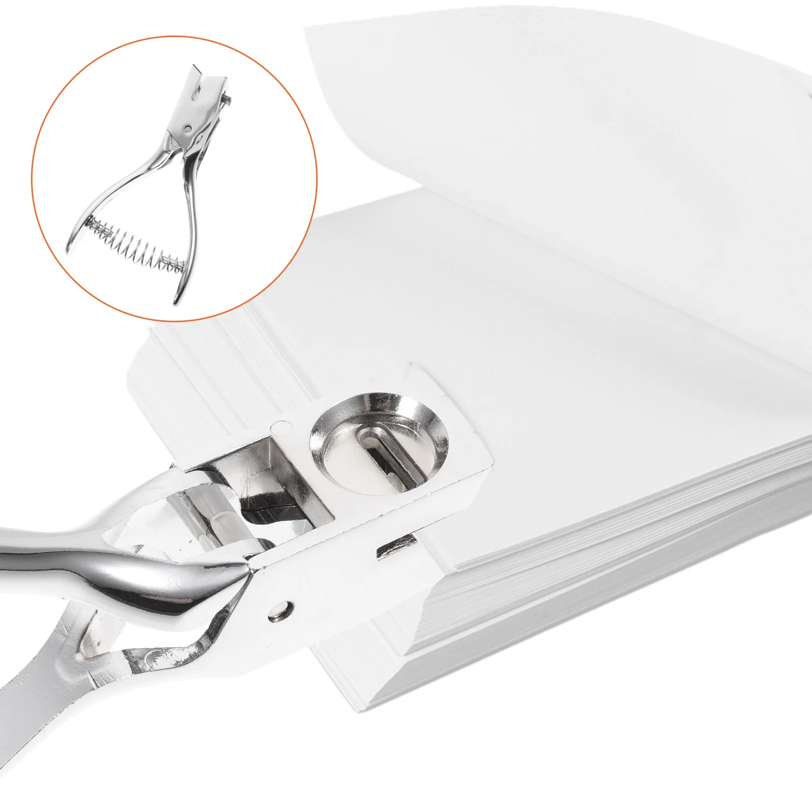 Handheld Hole Puncher Heavy Duty Manual Oval Single Hole Punch Tool For Id Cards Paper Craft Plastic Board School Office