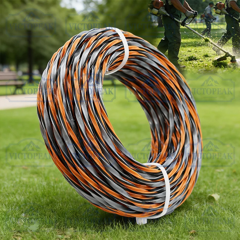Professionelles Gartengeräte-Zubehör: 3,0mm*15m Trimmerfaden für Freischneider-Trimmerköpfe – Detail 3
