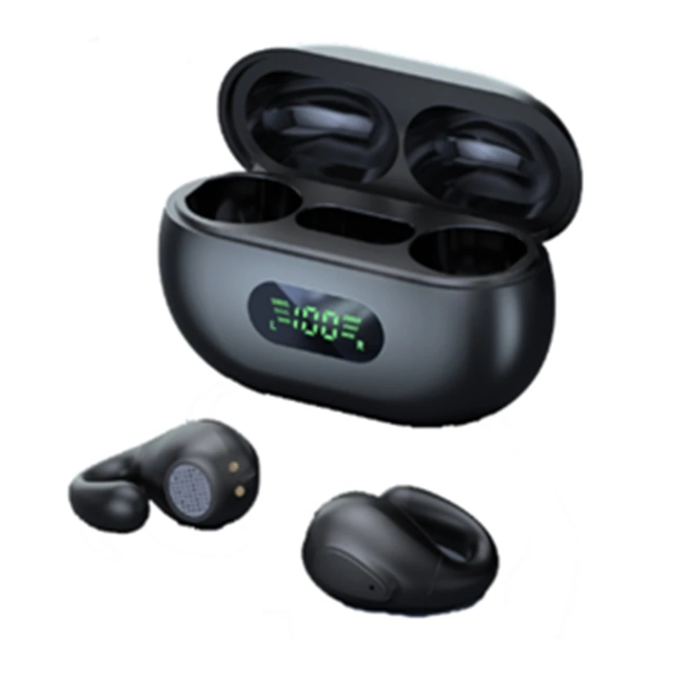 Wireless Earbuds Bluetooth Headphones Earhooks Noise Canceling in-Ear Earphones for Phones Laptop TV