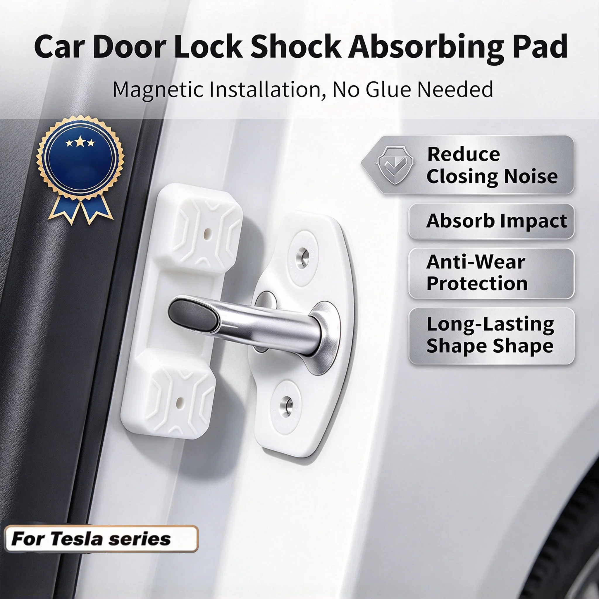 For Tesla Model 3 Model Y Model S Model X Car Door Lock Protection Pad Magnetic Silicone Buffer Noise Reduction Shock Absorption