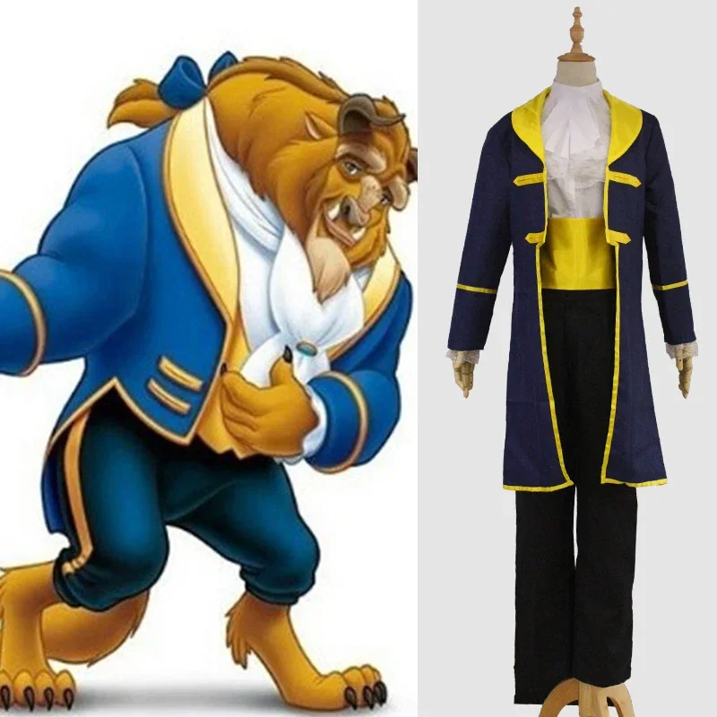 Beauty and The Beast Cosplay Costume Halloween costume Prince Adam Cosplay Beast Uniform Adult Halloween Party Men Fancy Dress C