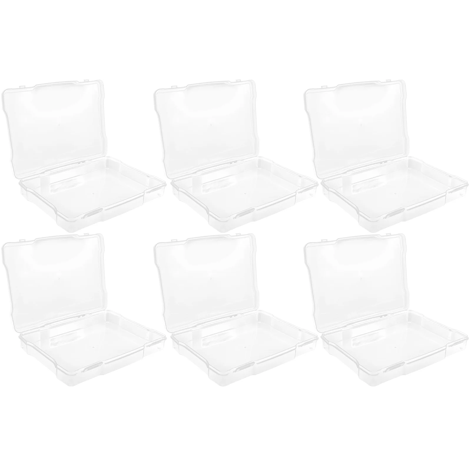 

6pcs Plastic 5x7 Inch Transparent Photo Greeting Card ganizer Desktop Container Greeting Card Box Small Parts Box