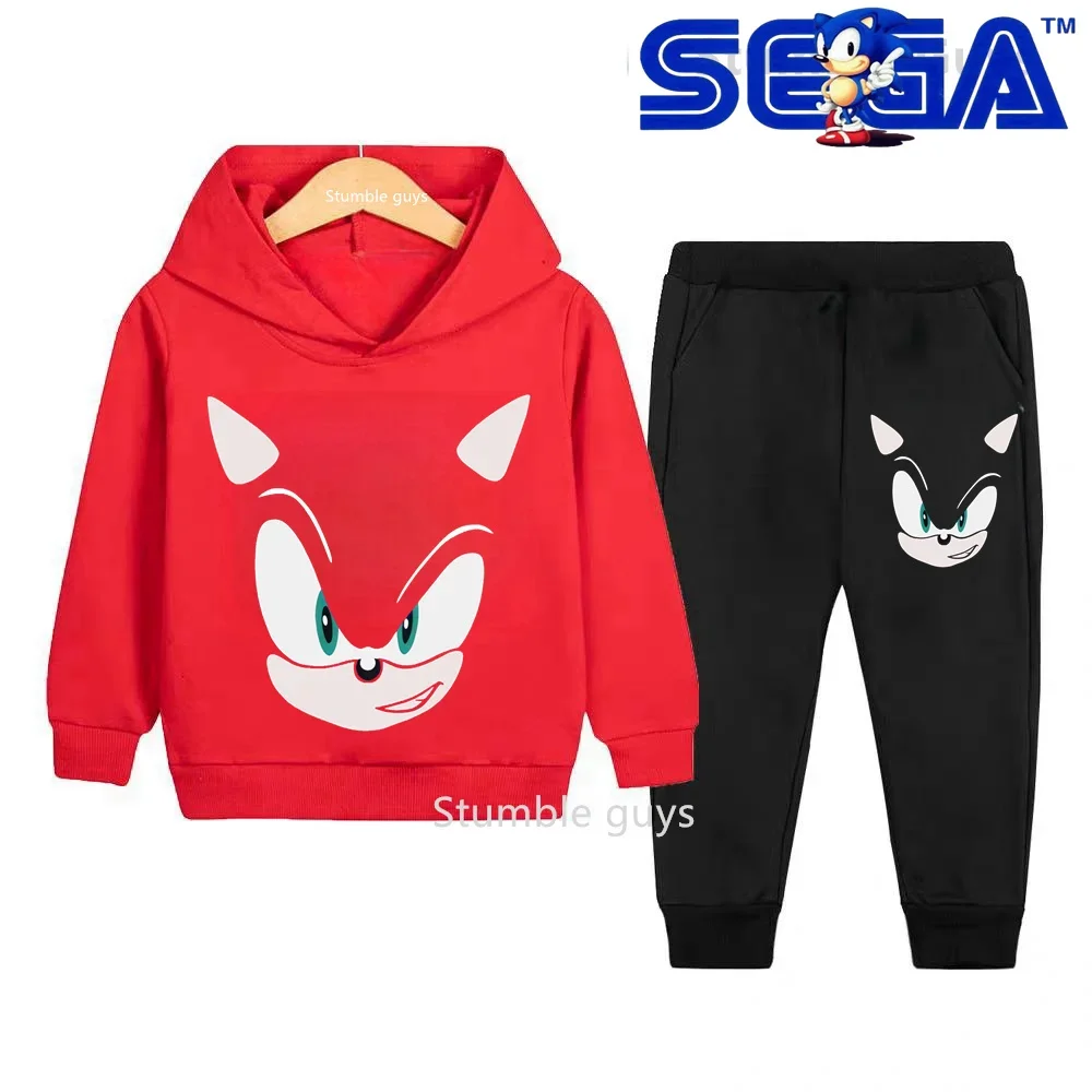 سونيك الاطفال هوديي مجموعة خريف 2026 جديد الأولاد ملابس الفتيات الدافئة بلوزة غير رسمية شاحنة ملابس عصرية رياضية  #4