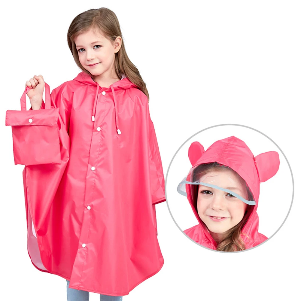 

Thickened Reusable Raincoat Portable Waterproof Hooded Rain Poncho For Outdoor Hiking Camping Light