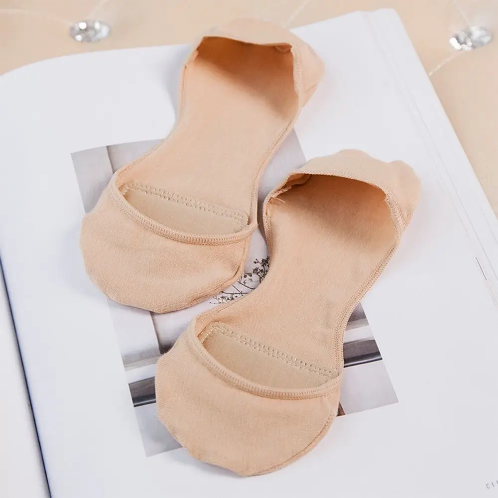 Thin Spring Solid Color Breathable Short Sock High Heels Boat Socks Invisible Socks Sponge Pad Sock Slippers