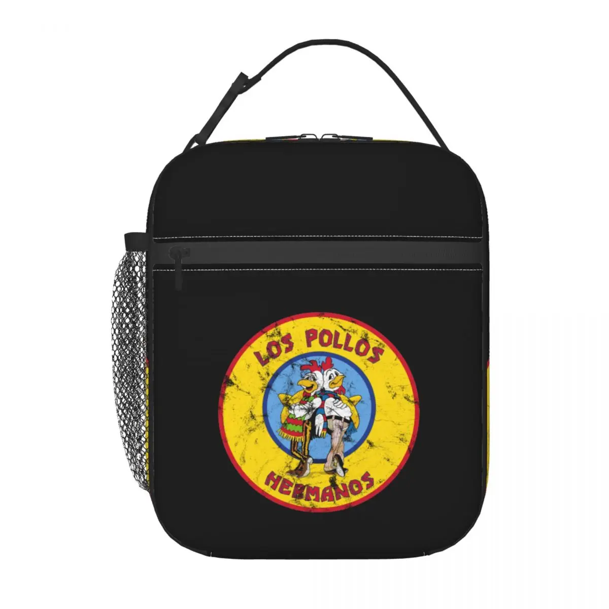 Distressed Breaking Bad Portable Lunch Boxes Waterproof Los Pollos Hermanos Bullseye Thermal Cooler Food Insulated Lunch Bag