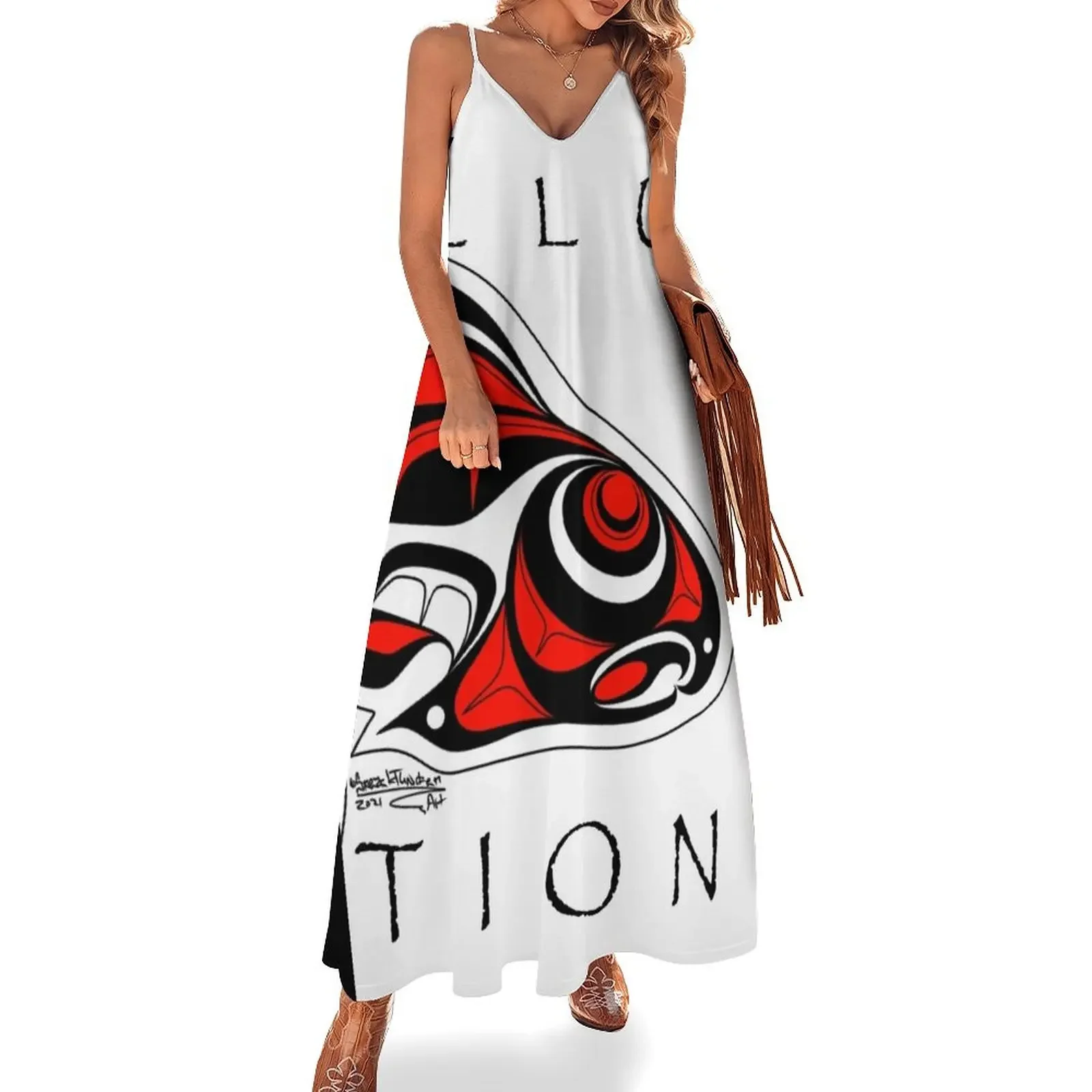 

Puyallup Nation salmon Sleeveless Dress women's clothing korea stylish Dress for girls ladies dresses for women 2025