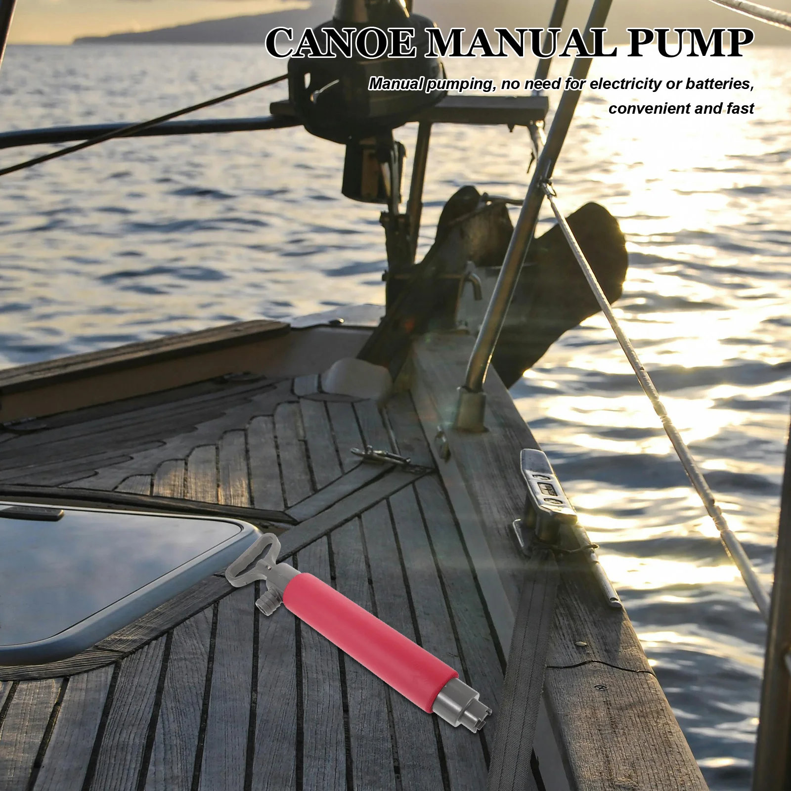 

1Set Professional Kayak Water Bilge Pump Ergonomic Handle Fast Draining Durable Long Service Life Hand Bilge Pump